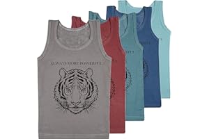 SGS 5er Pack Unterhemden Jungen Baumwolle - Hochwertige Unterwäsche Für Jungen, Atmungsaktive Unterhemd Kinder, Weiche und Bequeme Basic Shirts Für Alltag und Sport, Größe 98-164