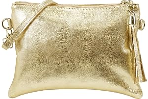 SH Leder, Anny G248 - Borsetta a tracolla in vera pelle, pochette, borsa da sera, 22 x 15 cm