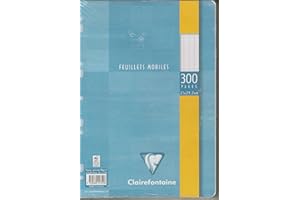 Clairefontaine 11751C Una confezione di fogli mobili da disegno forati avvolti in pellicola - A4 21x29,7 cm - 300 Pagine Quadretti Grandi - Carta Bianca 90 g