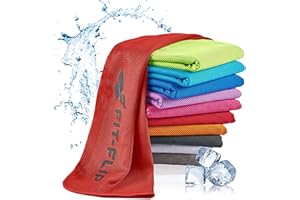 Fit-Flip Asciugamano rinfrescante in Microfibra - Asciugamani refrigerante Perfetto per Lo Sport - Airflip Cooling Towel per Palestra, Tennis, Viaggio, Yoga