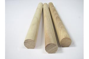 THE WOODEN BOX MILL Craftmill Pack of 3 Wooden Dowels 20cm Long - Choose Your Width - Ideal for Craft, Hobbies, DIY, Sweet Trees (20cm x 6mm)