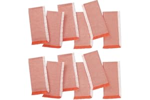 Folkulture Cloth Napkins Set of 12, Orange Napkins Cloth or Table Napkins for Dining Table Decor, Decorative Napkins Washable for Guests, Reusable Linen Napkins or Fall Napkins Cotton