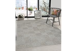 the carpet Calgary - robusto tappeto per esterni, resistente alle intemperie e ai raggi UV, per balcone, terrazza, giardino d'inverno o cucina e sala da pranzo, 160 x 220 cm, Beige