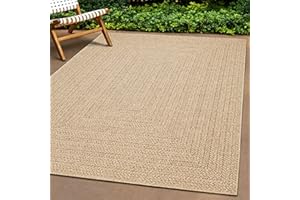 Teppich-Traum Alfombra Exterior Moderna Resistente Aspecto de Yute Resistente a la Intemperie balcón jardín terraza 160x230 cm