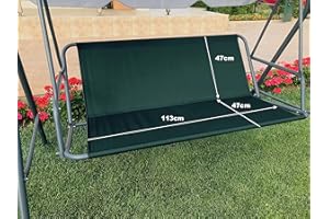 PETELA Replacement Swing Seat Cover Hammock Chair Garden Furniture Swing Chair Outdoor Garden Chair Covers Bench Cover (113cm x 47cm x 47 cm, Green)