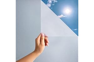 ‎MARAPON MARAPON ® Fensterfolie selbsthaftend Blickdicht [75x200 cm] inkl. eBook mit Profitipps - Milchglasfolie selbstklebend ohne Kleber - Statische Bad Folie Matt - Sichtschutzfolie Fenster