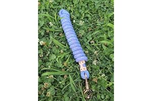 TGW RIDING Longe pour Cheval - Tricot de Liaison dans différents Designs élégants - pour Poney, âne, chèvre Horse Lead Rope (Lilas, Rosegold Clip)