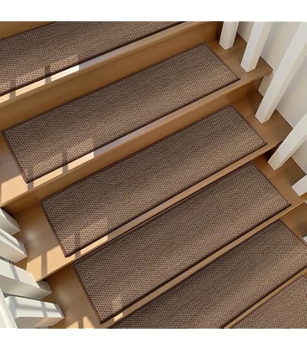 Envelor Anti-Slip Rubber Stair Treads - 12x50 Inch Checker Pattern, 6 Pack, Indoor/Outdoor Non-Slip Step Mats - View #9