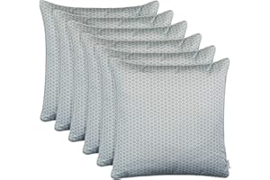 Brandsseller Outdoor Garden Cushion Honeycomb Look Dirt- and Water-Resistant with Zip Approx. 45 x 45 cm, Light grey