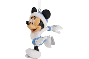 Hallmark Ozdoba Myszka Minnie na łyżwach, dekoracja drzewa Disneya, wisząca ozdoba, świąteczna ozdoba wisząca, prezenty na Boże Narodzenie