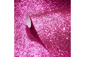 Stickyart varm rosa glitter tapet glitterfolie självhäftande paljetter folie 40 x 200 cm sovrum tapet för kreativ väggdekorat