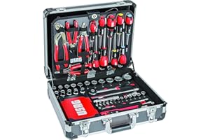 USAG 002 JM - Valigia con Assortimento per Manutenzione con 181 pezzi, Grigio, 46 x 37 x15.5 cm