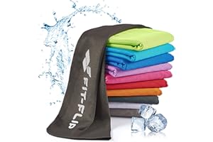 Cool Towel pour Sport & Fitness – Serviette Microfibre/Serviette rafraîchissante comme Serviette de Refroidissement pour Marche, Trekking, Voyages & Yoga – Airflip Cool Towel