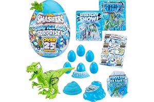 ZURU SMASHERS Smashers Dino Ice Age Surprise- Giant Raptor Egg with Over 25 Surprises Mix-Match Dinos, Build & Battle (Raptor) by ZURU