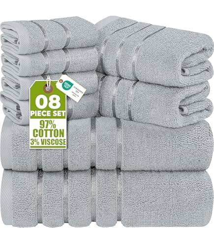 Betz Set di 10 asciugamani Premium 2 asciugamani da doccia 4 asciugamani 2 asciugamani per ospiti 2 guanti da bagno 100% cotone colore grigio antracite e verde mela