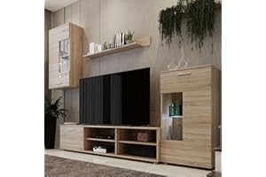 Miroytengo Mueble De Salón En Color Roble Sonoma 230x38,3 cm Moderno