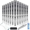CHAMPKEY Premium Hybrid Golf Grips 13 Pack | All Weather Performance Golf Club Grips | Choose Between 13 Grips with 15 Tapse and 13 Grips with All Kits