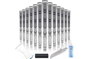 CHAMPKEY Premium Hybrid Golf Grips 13 Pack | All Weather Performance Golf Club Grips | Choose Between 13 Grips with 15 Tapse and 13 Grips with All Kits