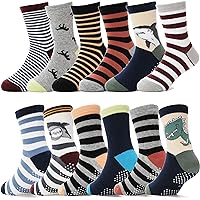 Calzini Cartoon Antiscivolo Calzini Antiscivolo HYCLES Bambini - 12 Paia Per 0-7 Anni Con Disegni Socks Bambini Sicuri - 4