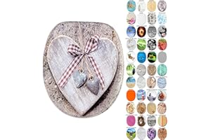 Sanilo Abattant WC, Grande sélection de lunettes de toilette, Finition de haute qualité, Charnières robustes, Fixation facile (Bavière)