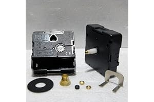 CLOCK SPARE PARTS Ricambio per movimento al quarzo UTS Euroshaft per orologio a pendolo (lunghezza asse 16 mm) Minute Hand Fixing Nut Gold Open