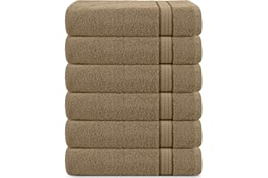 SweetNeedle Paquete de 6 paños de Lavado (30 x 30 cm), 600 gsm, 100% algodón, Doble Costura, Doble Rizo, paño Facial Muy Absorbente (Paquete de 6), Lino