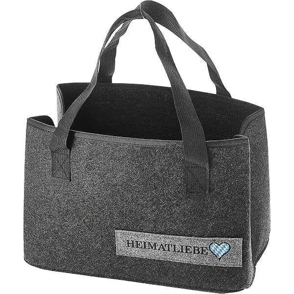 Filztasche "Moin" Mit Maritimem Design - 40x26x26 Cm, Aus Recyceltem PET, Robuste Henkel