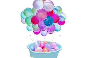 ALINILA 333 Stück Wasserbomben Selbstschließend, Wasserbombe Water Balloons in 60 Sekunden, Selbstschließende Wasserballons ohne Knoten für Sommer Party