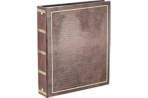 PIONEER PHOTO ALBUMS Pioneer Albums Photo 100 Pages en Similicuir avec Doré poinçonné Coque 3 Anneaux magnétique Album