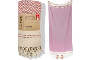 ‎LUUM Luum® Strandtuch groß 90x200 Hamamtuch Saunahandtuch Badetuch Handtuch Yogatuch Duschtuch Strandhandtuch Saunatuch Reisehandtuch Turkish Towels, Damen Herren, 100% Baumwolle, Pink