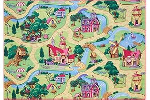 Carpet Studio Tappeto Bambini 95x200cm, Tappeto Gioco per Cameretta, Lavabile in Lavatrice, Facile da Pulire, Antiscivolo - Candy Town
