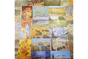 ZPPLD 30 postales, postales artísticas, tarjetas postales con pinturas famosas, postales vintage, postales con paisajes, postales para amigos y compañeros de clase (Van Gogh)