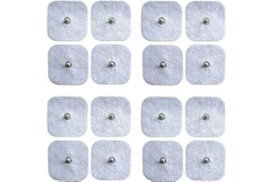 HCW TENS Electrode Pads Self-Adhesive Electrodes with 3.5mm Stud Connection (16 pcs) Compatible with Buerer, Sanitas Tens Devices for Knee,Hip,Shoulder,Back Pain Relief