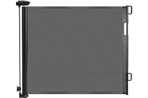 Eyeleaf Retractable Stair Gates For Dogs,Extends up to 59" Wide,34" Tall,One Handed Operation,Baby Gate For Stairs/Doorways/Hallways/Outdoor