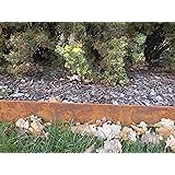 Rasenkante Corten Stahl Edelrost Mähkante Metall Beeteinfassung Edelrost rostig