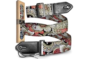 Belfort® Tracolla per chitarra elettrica, chitarra acustica, chitarra occidentale, basso elettrico e ukulele – cinghia per chitarra per adulti e bambini – tracolla per chitarra con pelle in microfibra