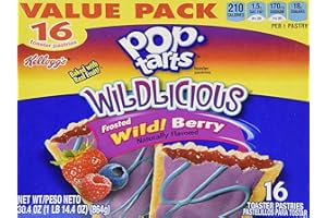 Kellogg's Pop-Tarts Wildlicious Frosted Wild Berry Toaster Pastries, 16 count