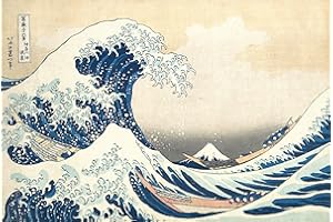 EMPIREPOSTER Hokusai, Katsushika - IThe Great Wave - plakat japoński rysunek - rozmiar 91,5 x 61 cm