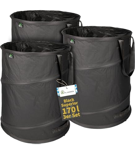 SWANEW Sacco da giardino con coperchio Sacchi per rifiuti da giardino