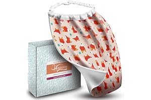 Hoxycom Bavoir cantine et maternelle bebe - bavoir grande taille (Renard)