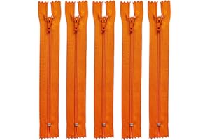 garnimex Zip 40 cm x 5 Pieces Colour 08 Orange Assorted Not Separable