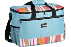 B.PRIME – torba chłodząca Classic 20 l – 36 x 26 x 22 cm – torba termiczna – piknikowa – lodówka turystyczna – torba na lód – na camping – podróżna – na zakupy – do samochodu
