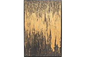 ‎KARE Kare Design Leinwandbild Abstract, Schwarz, Wandbild mit Rahmen, Massivholz Rahmen, Acrylfarbe, handgemalt, Unikat, Abstrakt, Modern, Wohnzimmer, Schlafzimmer, Flur, 120x80 cm (L/B)