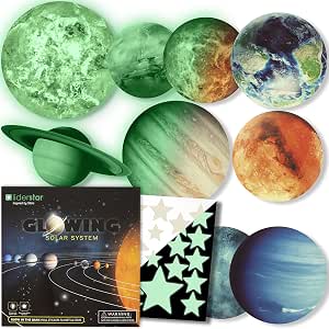 Ototon 100pcs Stickers Muraux Cœurs Lumineux Phosphorescents - Décoration Chambre Enfants Et Maison