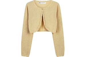 BlackButterfly Filles Manche Longue Boléro Scintillante Enfants Cardigan