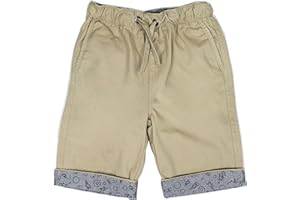 BIENZOE Jungen Baumwolle Köper Elastisch Taille Short