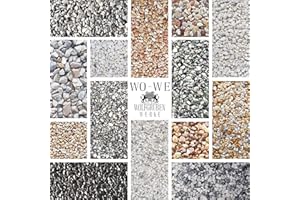 WO-WE Tapis de pierre W730 Kit de Gravier de marbre + Résine époxy - Nero Ebano 1-4mm - 2 m2