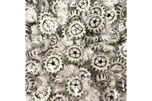 ‎KYWIË Fußball-Bonbons zum Kindergeburtstag, Fußball-Party 500g - handgewickelte Rocks-Bonbons mit Fußball - Tischdeko Nascherei Gastgeschenk (schwarz, weiß) - Fußballweltmeisterschaft