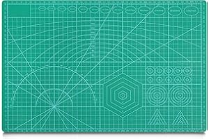 Grinscard Schneidematte mit Führungsmarkierungen - Grün A3 Format 45 x 30 cm - Schneideunterlage Büro und Zuhause