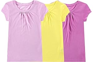 Bienzoe Ragazze Traspirante Asciugatura Veloce Manica Corta Maglietta